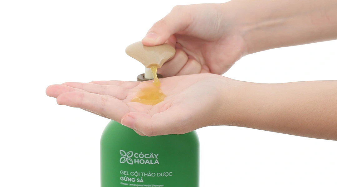 Gel gội thảo dược Gừng Sả Cỏ Cây Hoa Lá ngăn dầu, dưỡng ẩm chai 500g - 7